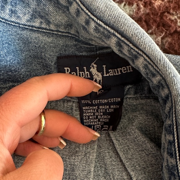 Ralph Lauren Blue Button Down Shirt - Picture 4 of 5